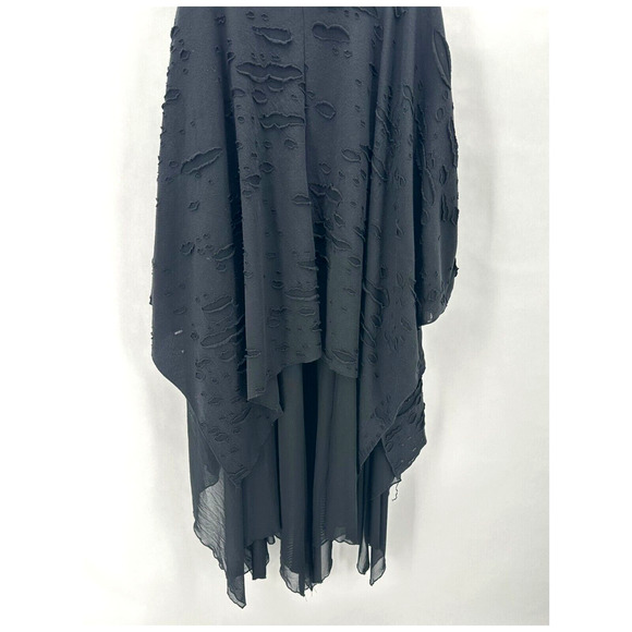 Killstar Badlands Halter Midi Dress L Black Distressed Goth Punk Witchy Vampire - Picture 6 of 12